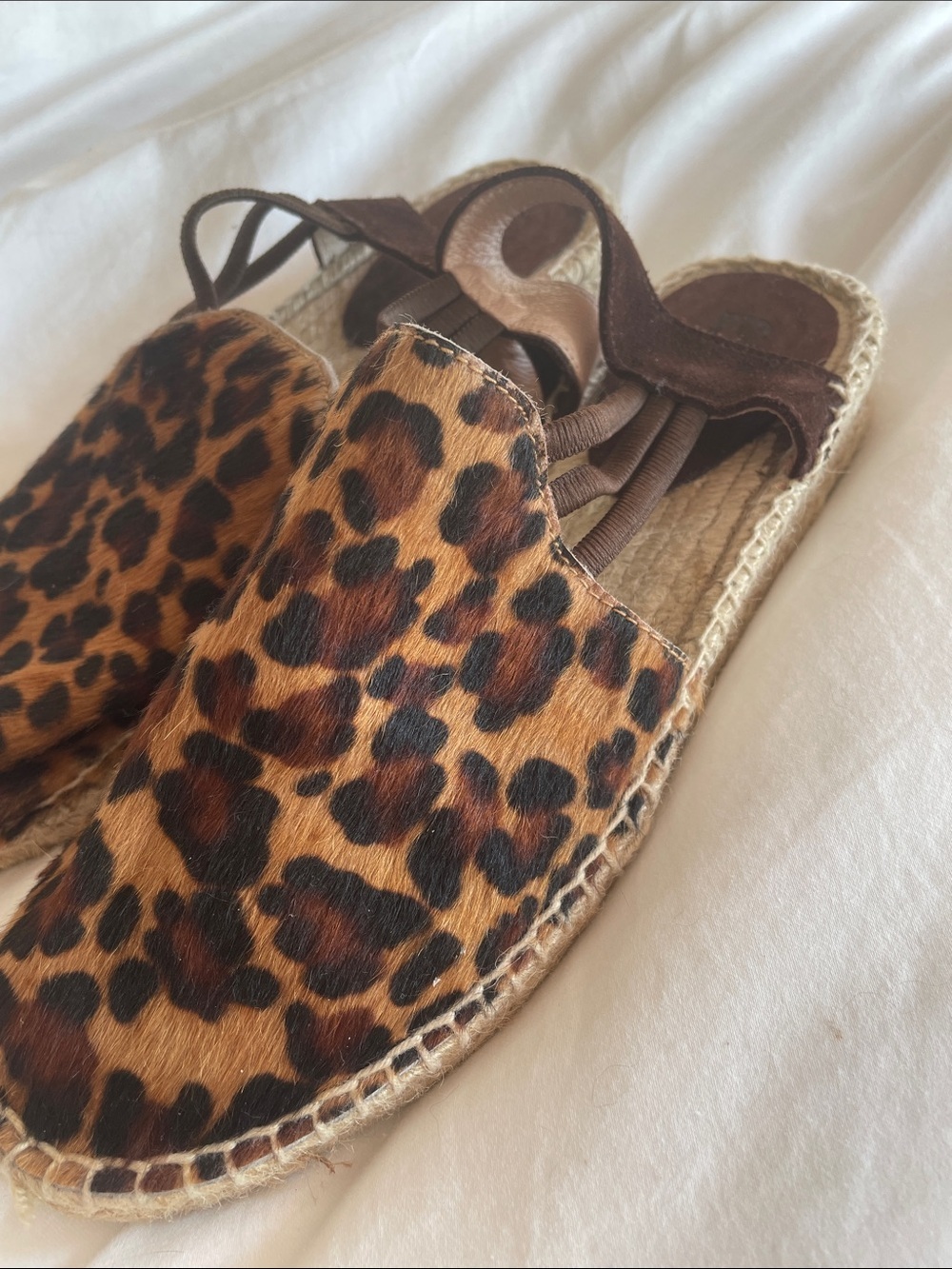 Picon Leopard Print Espadrille Slingback Flats - pony hair - Picture 3 of 13